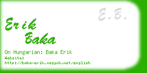 erik baka business card